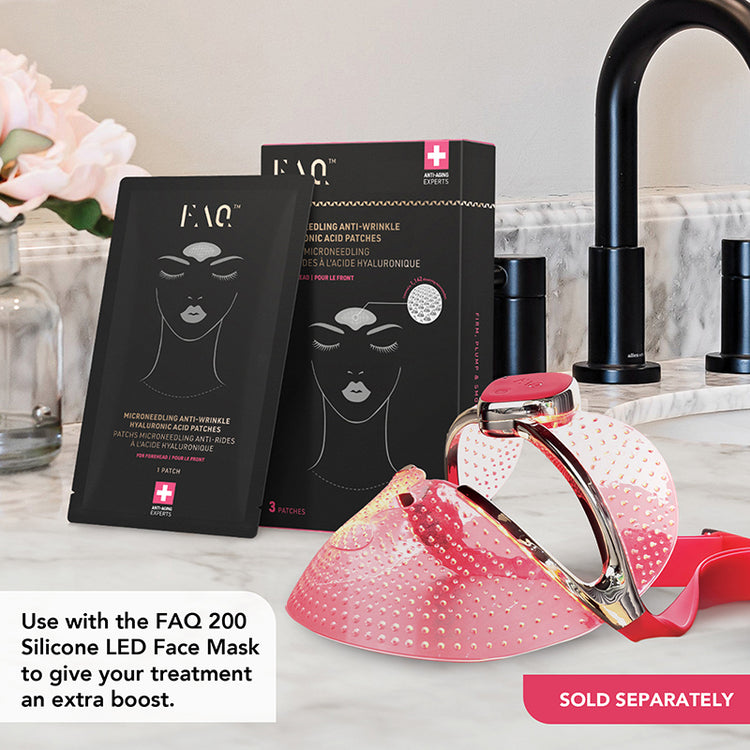 FOREO FAQ Microneedling Anti-Wrinkle Hyaluronic Acid Patches For Forehead (3 Patches)