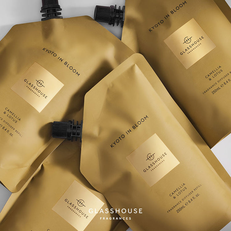 GLASSHOUSE FRAGRANCES Kyoto in Bloom 250ml Diffuser Refill Pouch