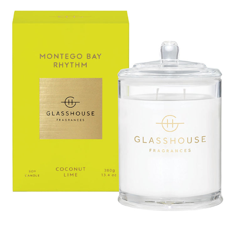 GLASSHOUSE FRAGRANCES Montego Bay Rhythm 380g Triple Scented Soy Candle