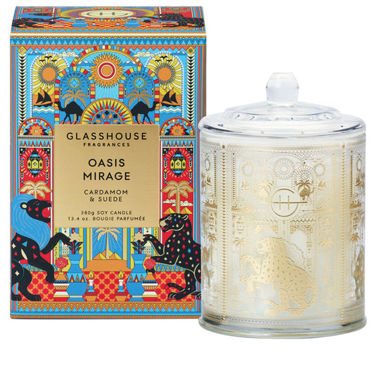 GLASSHOUSE FRAGRANCES Oasis Mirage 380g Triple Scented Soy Candle