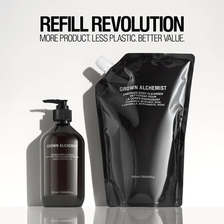 Grown Alchemist Energize Body Cleanser: Chamomile, Bergamot, Rose Refill 1000ml