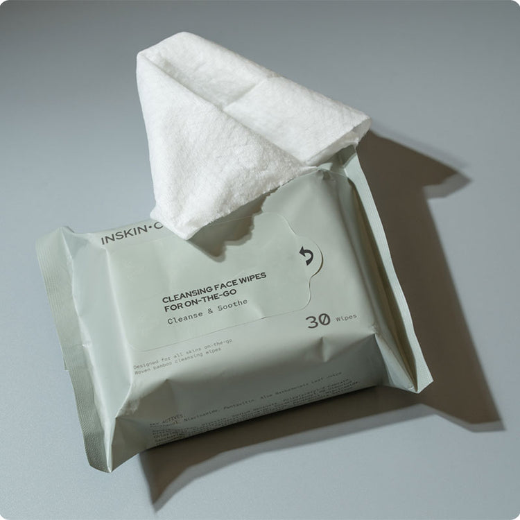 Inskin Co Cleansing Face Wipes For On-the-go (30 Pack)