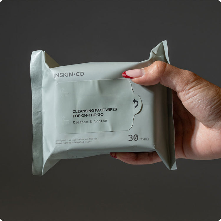 Inskin Co Cleansing Face Wipes For On-the-go (30 Pack)