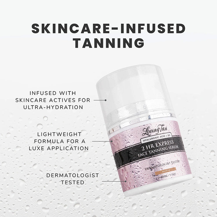 Loving Tan 2 HR Express Face Tanning Serum - Medium 30ml