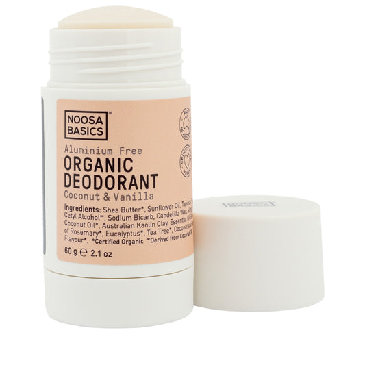 Noosa Basics Organic Deodorant Stick - Coconut & Vanilla 60g