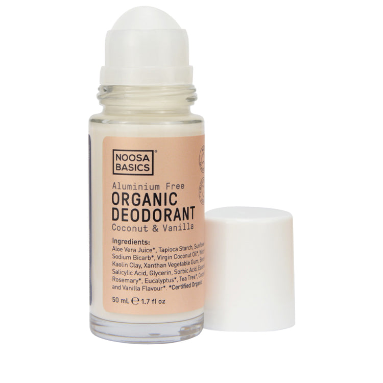 Noosa Basics Organic Deodorant Roll On - Coconut & Vanilla 50ml
