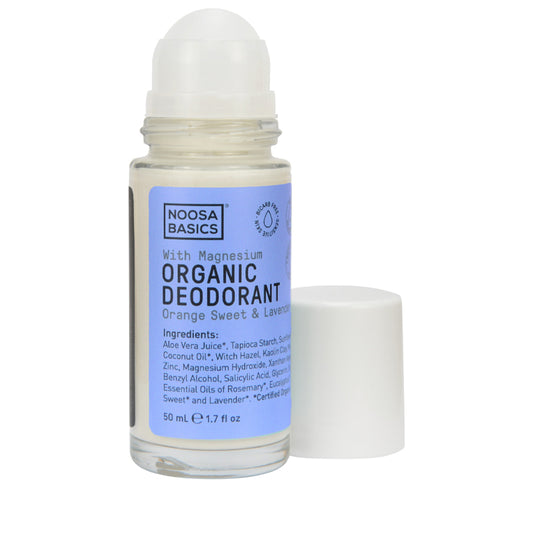 Noosa Basics Organic Deodorant Roll On - Sweet Orange & Lavender 50ml