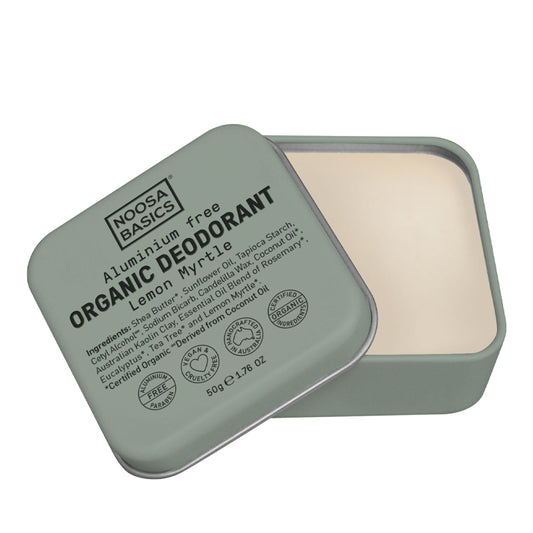 Noosa Basics Organic Deodorant Tin - Lemon Myrtle 50g