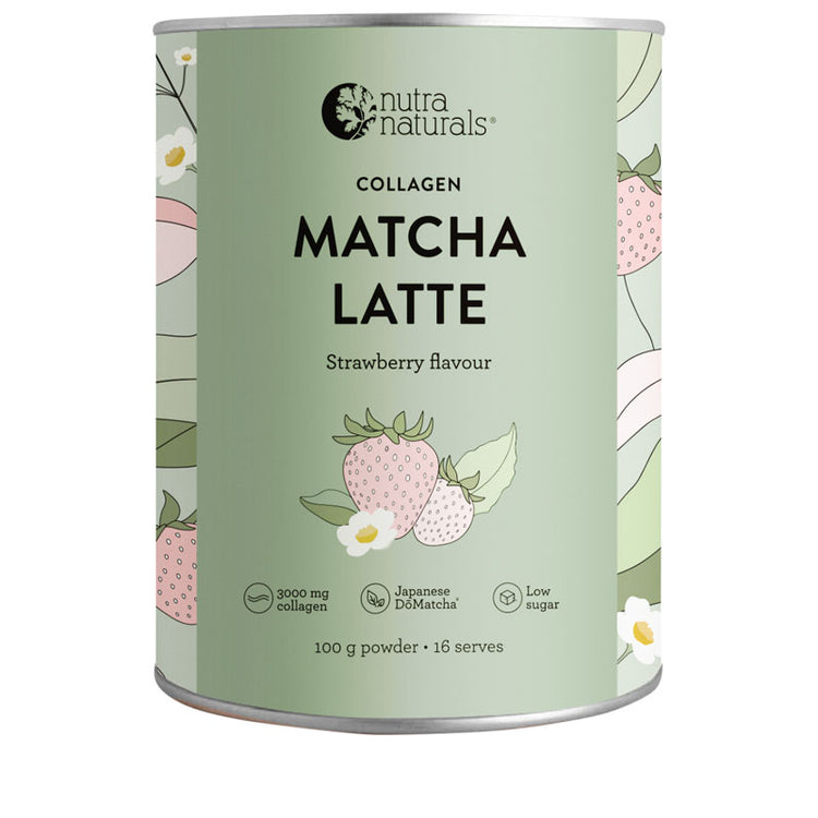 Nutra Naturals Collagen Strawberry Matcha Latte 100g