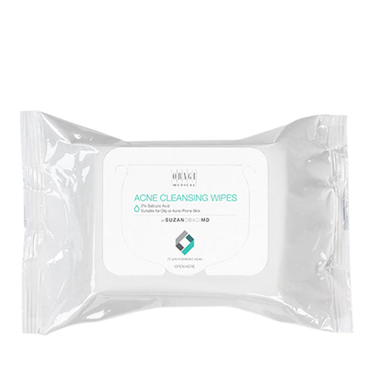 Obagi On the Go Cleansing Wipes for Oily or Acne Prone Skin (25pk)