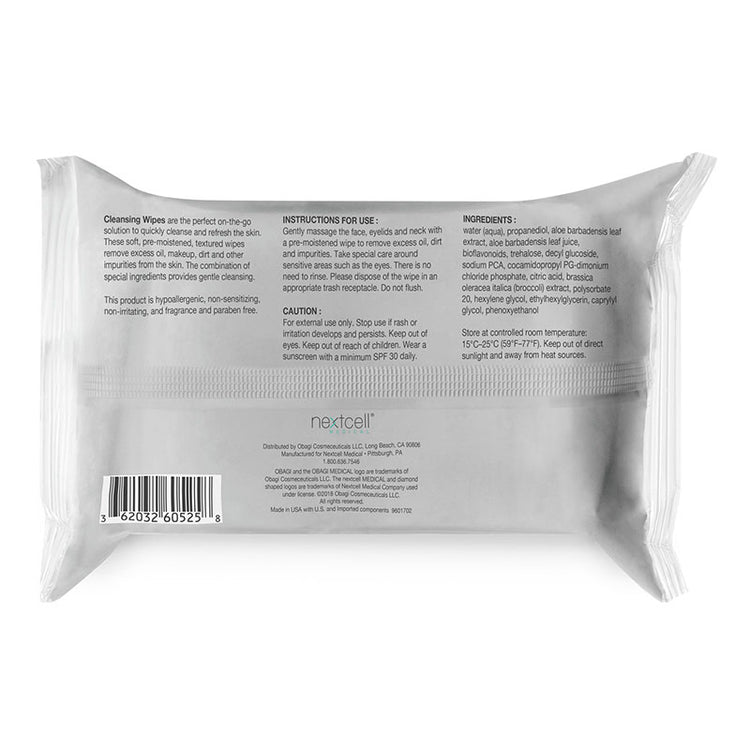 Obagi On the Go Cleansing and Makeup Removing Wipes (25pk)
