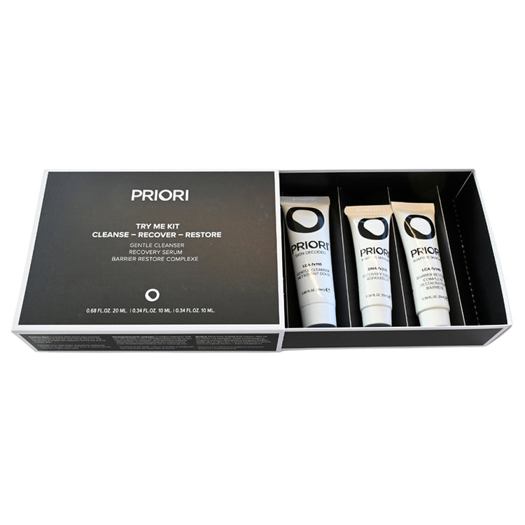 Priori Try Me Kit - Cleanse Recover Restore