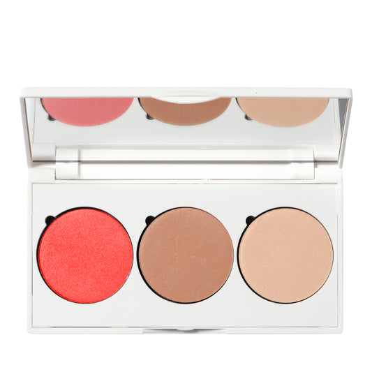 Runway Room Glow Palette 3 in 1 Cheek & Eye Palette - Warm Tone 3x3g