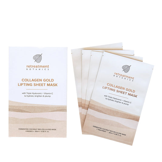 Retreatment Botanics Collagen Gold Lifting Sheet Mask (4 pack)