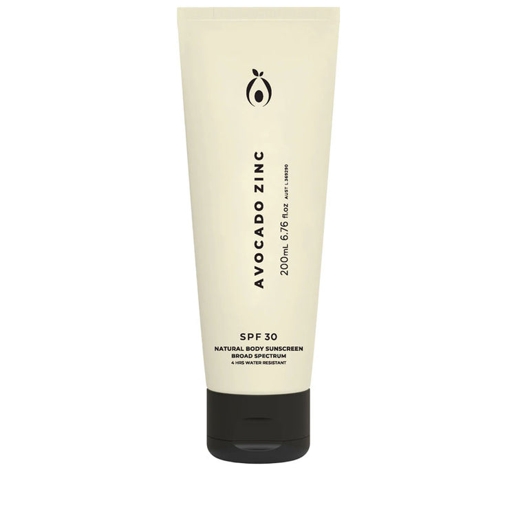 Avocado Zinc SPF30 Natural Body Sunscreen 200ml