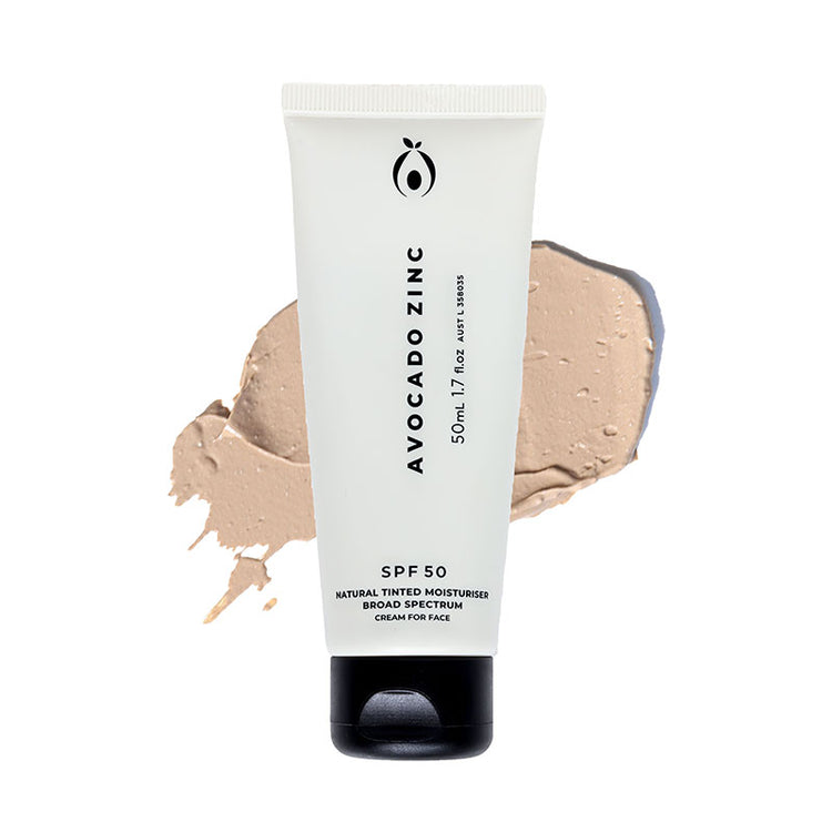 Avocado Zinc SPF50 Natural Tinted Moisturiser 50ml