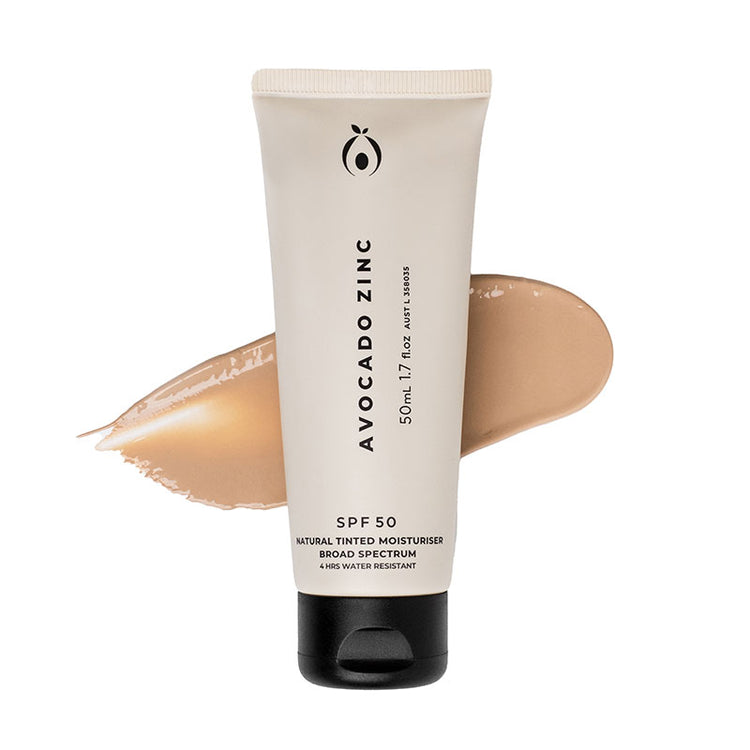 Avocado Zinc SPF50 Natural Tinted Moisturiser 50ml