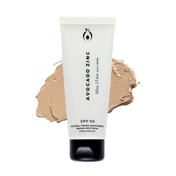 Avocado Zinc SPF50 Natural Tinted Moisturiser 50ml