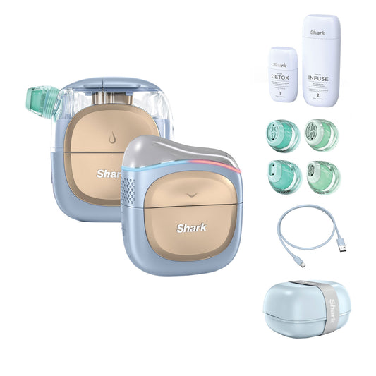 Shark FacialPro Glow At Home Hydro-Powered Facial System - Blue & Soft Gold