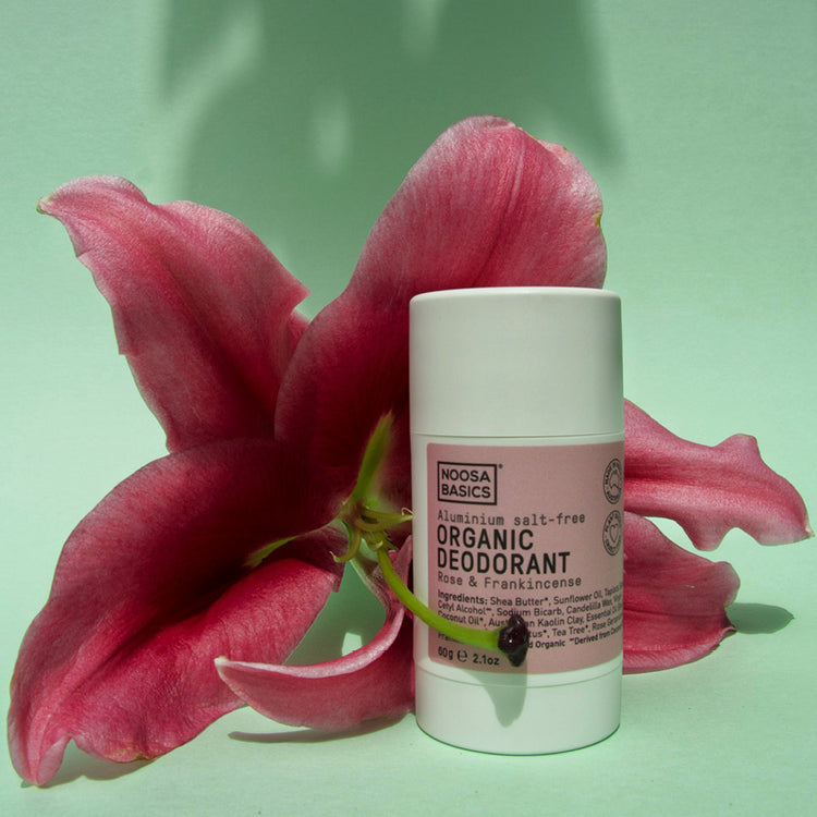 Noosa Basics Organic Deodorant Stick - Rose & Frankincense 60g