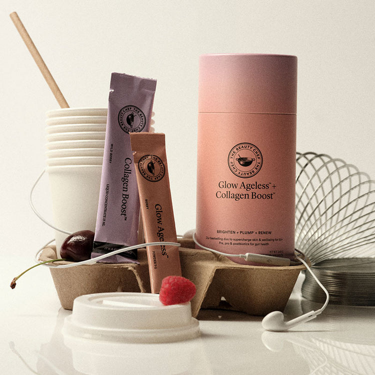 The Beauty Chef Glow Ageless + Collagen Boost Sachets (7x5g + 7x15ml)