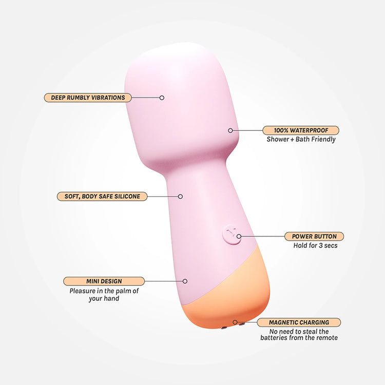 VUSH Peachy Mini Wand Vibrator