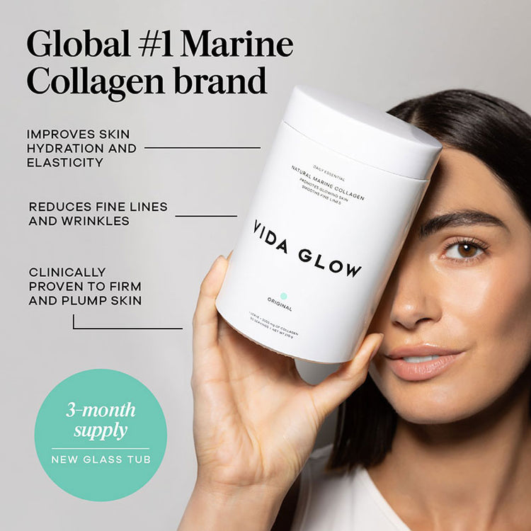Vida Glow Natural Marine Collagen Loose Powder 270g (90 serves)