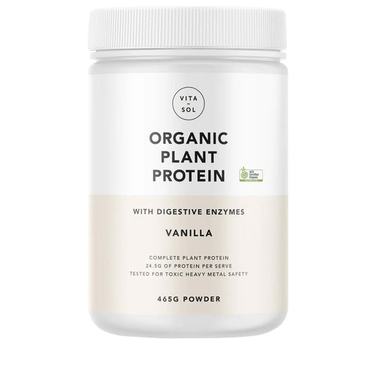 Vita Sol Organic Plant Protein Vanilla Powder 465g