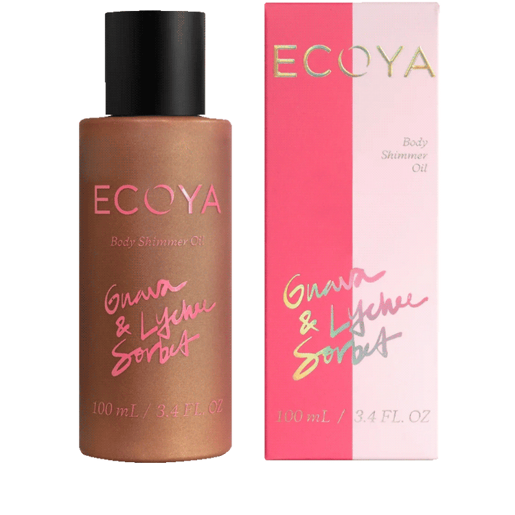 Free Ecoya Body Shimmer Oil 100ml - Guava & Lychee Sorbet