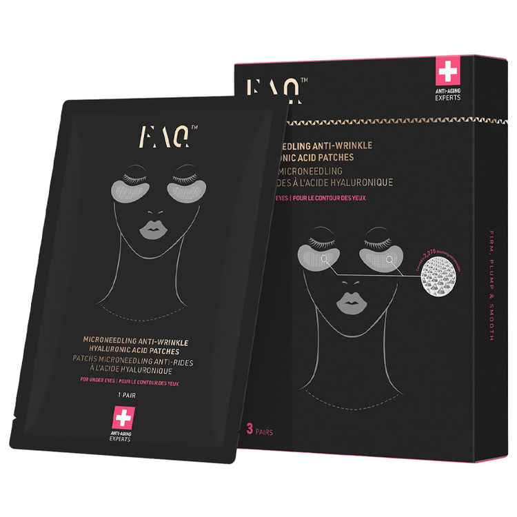 FOREO FAQ Microneedling Anti-Wrinkle Hyaluronic Acid Patches For Under Eyes (3 Pairs)