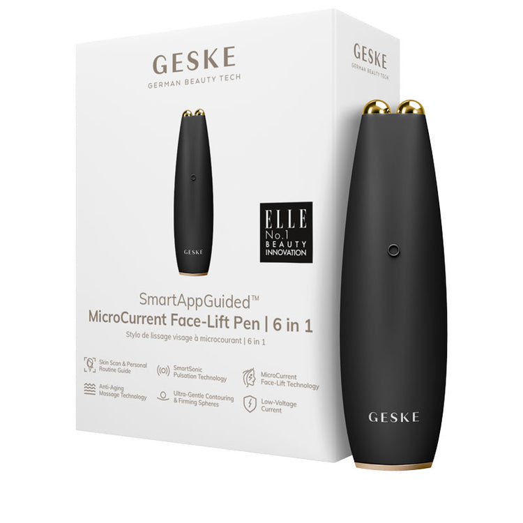 GESKE Microcurrent Face-Lift Pen 6 in 1 - Black & Gold