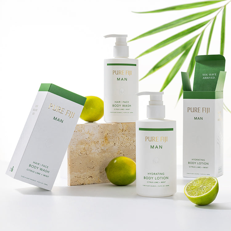 Pure Fiji MAN Handmade Coconut Creme Soap - Citrus Lime & Mint 110g