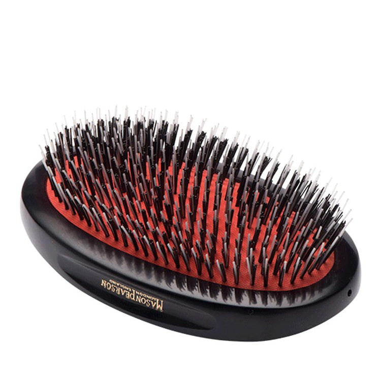Mason Pearson Military Junior Boar Bristle & Nylon Hairbrush - Dark Ruby