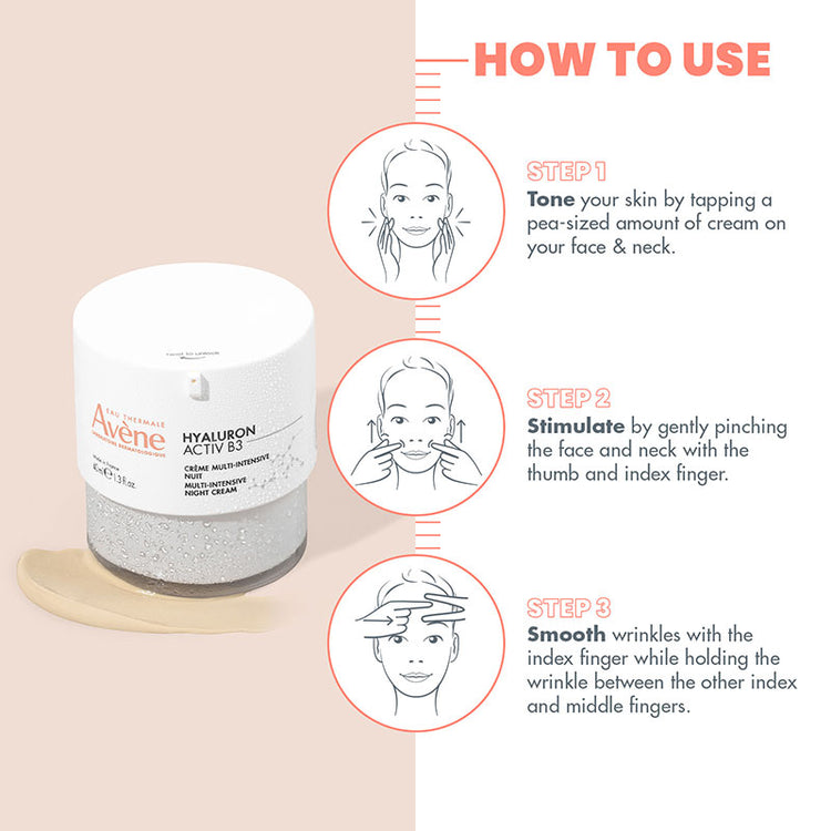 Avene Hyaluron Activ B3 Multi-Intensive Night Cream 40ml - Niacinamide & Retinal Night Cream