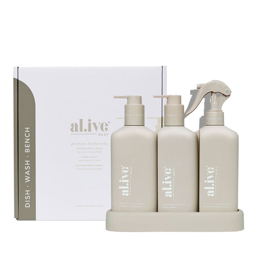 al.ive body Dishwashing Liquid, Bench Spray & Hand Wash Trio