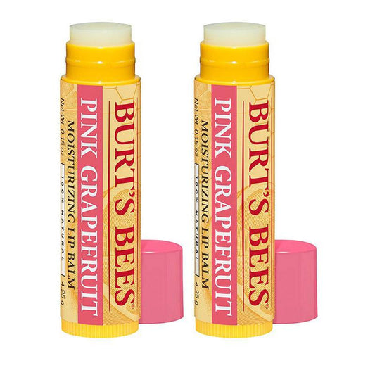 Burts Bees Pink Grapefruit Lip Balm Tubes - 2 x 4.25g