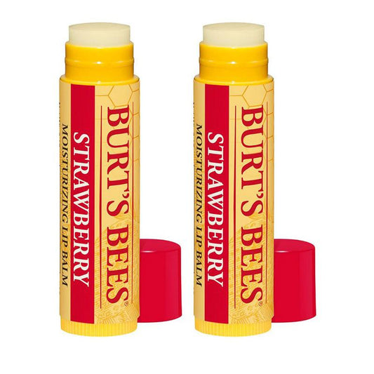 Burts Bees Strawberry Lip Balm Tubes - 2 x 4.25g