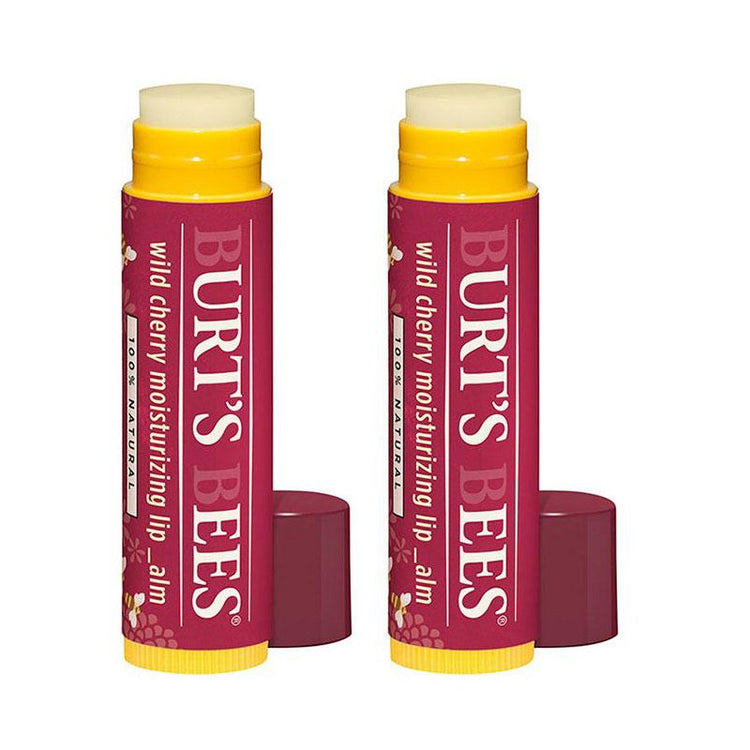 Burts Bees Wild Cherry Lip Balm Tubes - 2 x 4.25g