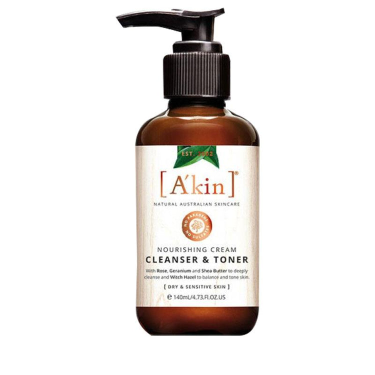 FREE A'kin Nourishing Cream Cleanser & Toner 140ml