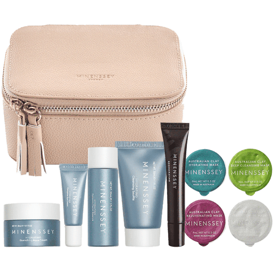 FREE Minenssey 9pc Cosmetic Bag - Pink