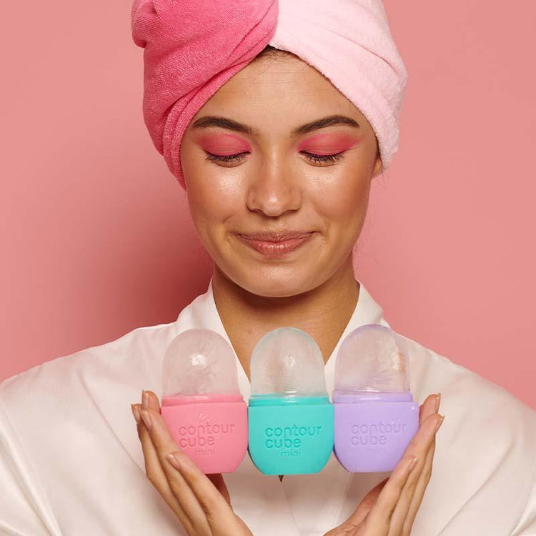 Contour Cube Head Towel - Pink