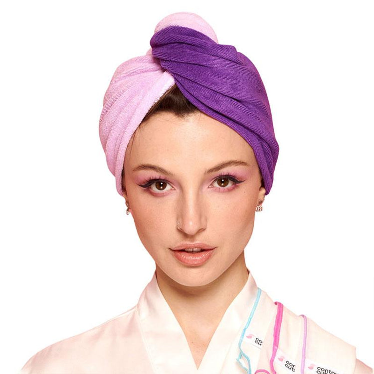 Contour Cube Head Towel - Violet