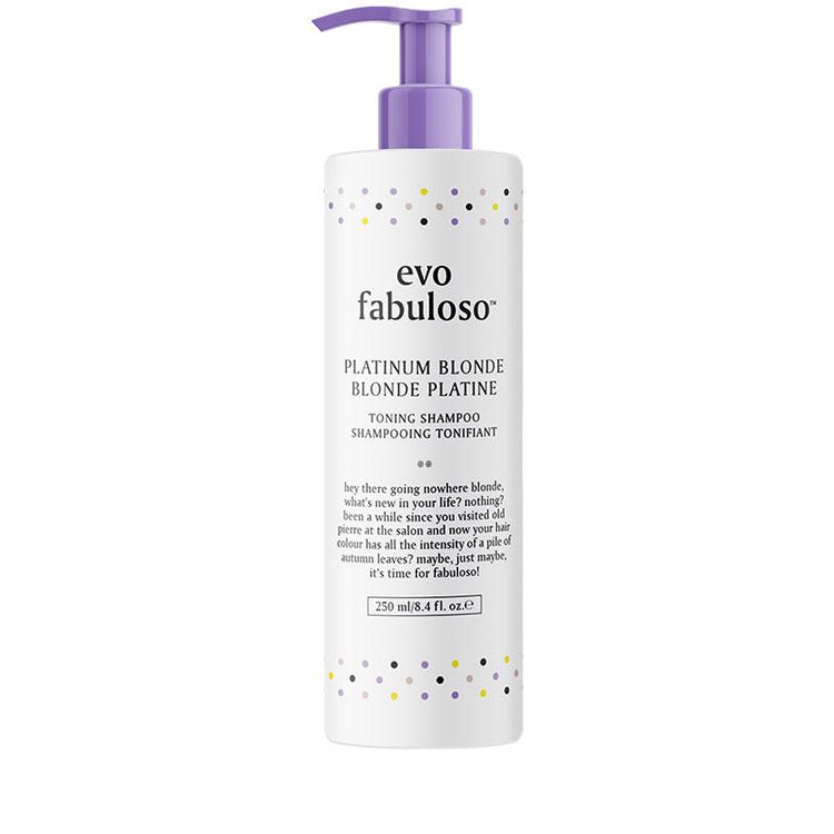 evo Fabuloso Platinum Blonde Toning Shampoo 250ml