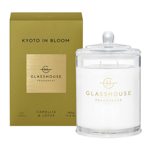 GLASSHOUSE FRAGRANCES Kyoto in Bloom 380g Triple Scented Soy Candle