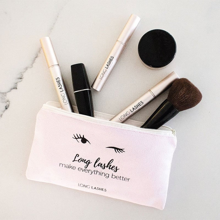 FREE Long Lashes Pink Cosmetic Bag