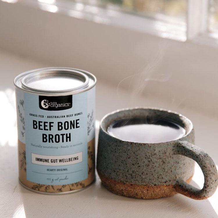 Nutra Organics Beef Bone Broth Powder - Hearty Original 125g