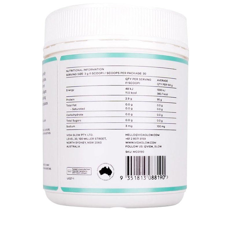Vida Glow Original Marine Collagen Loose Powder 90g (30 serves)